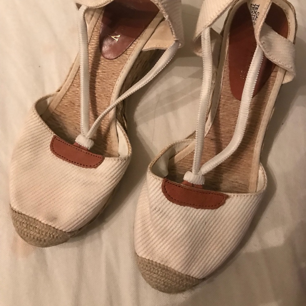 Ralph Lauren white heels wedge Sandals